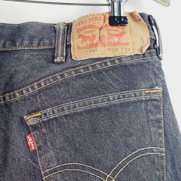 Vintage Levis 501 Button Fly Ultra Soft Jean 38/32 - Picture 9 of 12